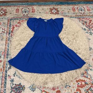 Calvin Klein blue v neck dress size 12